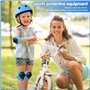 mizikuu Protection Roller Enfant, 7 en 1 Casque Vélo Enfant Kit Réglables Coudières Genouillère Protège Poignets Equipemen pour