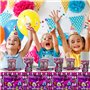Doyomtoy Vaisselle de fête pour enfants,Set de Vaisselle pour Fête d'Anniversaire,61 Pièces Vaisselle Papier Set Assiettes en Pa