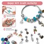 LauCentral Idée Cadeau Fille 5-12 Ans, Enfant Jouet, Pandora Charms Bracelet Kit Fabrication Creation Bijoux, Créatif (164 Pièce