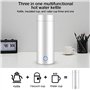 mizikuu Bouilloire électrique de Voyage, 3 en 1 Mini Bouilloire 400ml Bouilloire Portable de Voyage Acier Inoxydable 300W 5 Minu