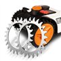 Crampons en Acier Inoxydable pour Tondeuse Robot Worx Landroid S et M-Taille de la Roue 205mm-12x vis en Acier Inoxydable-amélio