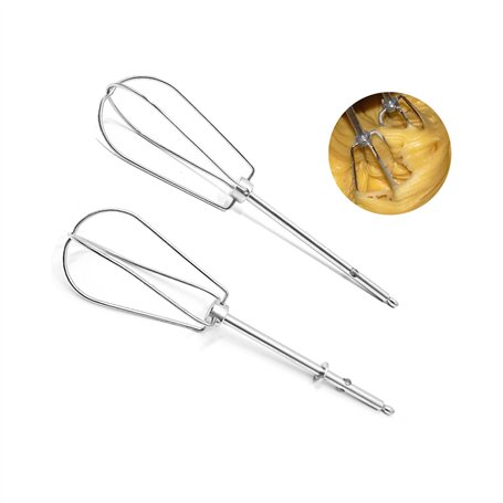 Gfamous Lot de 2 fouets pour batteur à main de rechange Mélangeur à main Mélangeur à main Robot de cuisine émulsifiants Kit méla