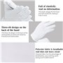MATORD Gants Blancs Surpiqués en Nylon - 2 Paires Avec Boutons Pression pour Policier, Formel Smoking, Inspection de Bijoux