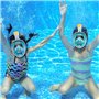 mizikuu Masque de plongée, Masque de Plongée Enfants Intégral Full Face Mask Masque Snorkeling Pliable 180°View Anti-Buée et Ant