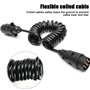 mizikuu Rallonge Remorque, 2M Cable Remorque 7-7Pin Rallonge Spirale Spirale câble Câble Adaptateur 12V Câbles D'extension pour