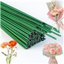 AMDZGLB Fil de Fleurs 100PCS Fil de Fer Vert de Fleuriste Emballage Tige Fleur de 30 CM Tige Metal pour Bouquet de Fleurs Bricol