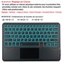 Nanhent Rétroéclairé Clavier Coque pour Xiaomi Pad 6S Pro (2024) 12.4 Pouces Tablette, Smart Touchpad, AZERTY Français Amovible