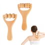 Wzhtuzi Lot de 2 rouleaux de massage en bois pour détendre le dos