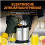 Augosma Presse-agrumes électrique de haute qualité, adapté aux oranges, citrons et pamplemousses, acier inoxydable brossé, facil