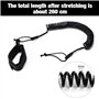 mizikuu Leash de Surf Paddle Board Coil, Laisse de Planche de Surf Cordes de Sécurité Laisse en TPU Surfboard Leash pour Stand u
