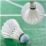ALFFREUDE 12 Pcs Volant Badminton Plume Badminton en Plumes de Canard Balles de Badminton à Grande Vitesse Volants de Badminton 