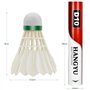 ALFFREUDE 12 Pcs Volant Badminton Plume Badminton en Plumes de Canard Balles de Badminton à Grande Vitesse Volants de Badminton 