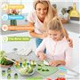 Mauepersu Kit Couteau de Cuisine pour Enfants - 31 Pièces Avec Couteau Ondulé et Planche à Découper - Sécurité Montessori pour C