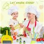 Mauepersu Kit Couteau de Cuisine pour Enfants - 31 Pièces Avec Couteau Ondulé et Planche à Découper - Sécurité Montessori pour C
