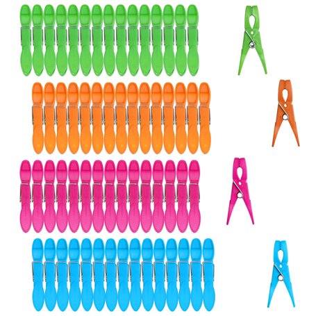 Mauepersu Lot de 60 pinces à linge multicolores