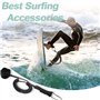 Generic 10 Pieds Sup Leash Coiled Laisse De Cheville 5.5mm Cordon de Sécurité Surf Leash en TPU Leash Paddle Corde De Pied De Re