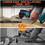 Outil Multifonction Oscillant Sans Fil, Scie Oscillante pour Makita 18V Batterie, Multitool à 6 Vitesses Réglables, Scie Multifo