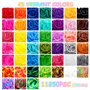 LUZOON 15000+ Elastique Bracelet Enfant Kit XXL, 45 Couleurs Loom Bands Enfant Boite de Rangement à 3 Couches Bricolage Élastiqu