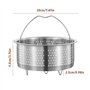 mizikuu Cuiseur Vapeur en Acier Inoxydable, Panier Vapeur Qualité Alimentaire Insert Vapeur de 20 cm Avec Poignée Pratique Desig