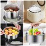 mizikuu Cuiseur Vapeur en Acier Inoxydable, Panier Vapeur Qualité Alimentaire Insert Vapeur de 20 cm Avec Poignée Pratique Desig