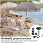 Udbrud 8 Pièces Anneaux de réduction pour Pied de Parasol Kit, Adaptateur de Pied de Parasol Umbrella Stand Parts, Balcon Suppor