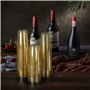 KAHEIGN 50 Pièces Paillettes D'or Tasses en Plastique, 300ml Verres à Vin Ronds Tasses à Dessert Transparentes Coupe Apéritif Pa