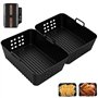 2 pièces Moule Silicone Air Fryer pour Ninja Foodi Dual Zone AF400EU 9.5L