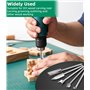 Jeu de Outils de Sculpture sur Bois pour Dremel, 5 Pièces Différents Mèches de Sculpture sur Bois avec Tige de 1/8 pouces pouces