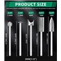 Jeu de Outils de Sculpture sur Bois pour Dremel, 5 Pièces Différents Mèches de Sculpture sur Bois avec Tige de 1/8 pouces pouces