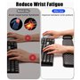 Zaxiva Repose-Poignet Clavier et Souris, Tapis Souris Ergonomique en Mousse à Mémoire, Antidérapante & Imperméable Cuir PU Repos