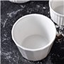 TAMUME 150ml Blanche Ramequins et moules à soufflés en Porcelaine, Ensemble de 4 Bols à Pudding