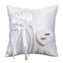 YUNCHONGuk Coussin pour alliances de mariage - En forme de cœur - Coussin pour alliances - Blanc - 20 x 20 cm