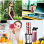500W Blender Smoothie Électrique, Mini Mixeur Blender avec 2 Bouteilles Tritan Portables de 600 ml, Mixeur Smoothie sans BPA ave