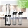 500W Blender Smoothie Électrique, Mini Mixeur Blender avec 2 Bouteilles Tritan Portables de 600 ml, Mixeur Smoothie sans BPA ave