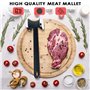 Baxcdyswe Marteau Viande, Attendrisseur de Viande Antiadhésif Double Face avec Manche Antidérapant Marteau a Viande Attendrisseu