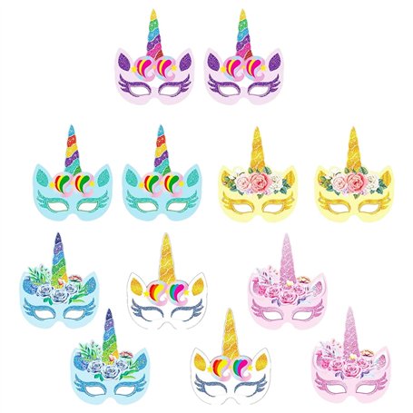 TFSYLISA 12 Pièces Masques de Licorne