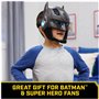 DC Comics Masque de Batman armure Up avec visière, plus de 15 sons et phrases, lumineux, piles incluses, costume de super héros,