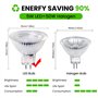 Luxvista 220V LED GU5.3 MR16 LED Blanc Chaud 3000K 5W Spot LED Remplace 50 Watt GU5.3 Projecteur Halogène MR16 Réflecteur Lampe 