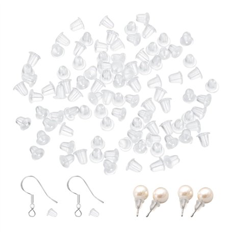 300 Pièces de bouchons d'oreille en silicone transparent