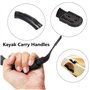 XHBTS Lot de 2 poignées de transport de kayak de rechange avec matériel, avec 8 vis, poignées en caoutchouc durable pour kayak, 