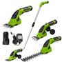 FOONNUN Cisaille Sculpte-Haie Électrique et Taille-Herbes Téléscopique sans Fil 7,2V, Cisaille à Gazon 2 en 1, Poignée Rotative 