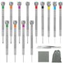 16 Pièces Tournevis Precision Réparation Outils Kit Horloger avec Pincettes Chiffon Et Sac De Rangement