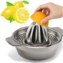 Presse Agrumes Manuel Citron Professionnel Inox Chaux Orange Juicer Couvercle en Acier Inoxydable Rotation Presse-Agrumes Tasse