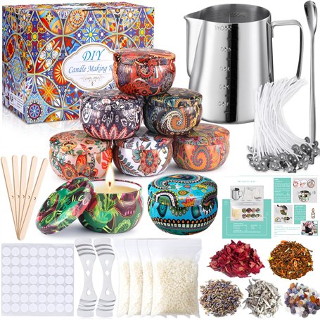 MUOIVG Kit de Fabrication de Bougies de Cire Bricolage