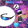 THATSRAD 4 PCS Lunettes de Soleil Futuristes Colorées 14 * 4cm Lunettes de Soleil Alien Lunettes de Soleil Miroir Futuristes Lun