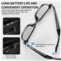 OBEST Lunettes Bluetooth Intelligentes Lunettes de Soleil Audio Sans fil pour Assistant Vocal Lunettes anti UV Unisexe pour Les 