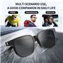 OBEST Lunettes Bluetooth Intelligentes Lunettes de Soleil Audio Sans fil pour Assistant Vocal Lunettes anti UV Unisexe pour Les 