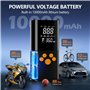 Compresseur à Air Portatif, 10000mAh Gonfleur Pneus Voiture sans Fil 150PSI Compresseur Voiture Portatif avec écran LCD Numériqu