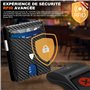 TEEHON Portefeuille Homme Slim Cuir en Fibre de Carbone avec Blocage RFID et Emplacements pour Cartes de Crédit, Clip de Billets