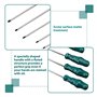 LEKEFETO Lot de 6 tournevis Torx extra longs (300 mm) en acier S2 avec pointe magnétique et poignées antidérapantes pour artisan